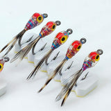 Maxbell 5x Fly Fishing Lures Artificial Lures for Freshwater Saltwater Panfish Perch Style A