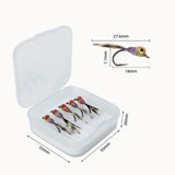 Maxbell 5x Fly Fishing Lures Artificial Lures for Freshwater Saltwater Panfish Perch Style A