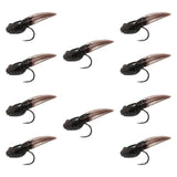 Maxbell 10x Fly Fishing Lures Tadpole Shape Portable Swimbaits for Men Anglers Trout L