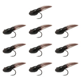 Maxbell 10x Fly Fishing Lures Tadpole Shape Portable Swimbaits for Men Anglers Trout L