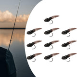 Maxbell 10x Fly Fishing Lures Tadpole Shape Portable Swimbaits for Men Anglers Trout L