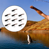 Maxbell 10x Fly Fishing Lures Tadpole Shape Portable Swimbaits for Men Anglers Trout S