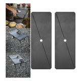 Maxbell Iron Grilling Table Top Board Picnic Furniture Parts Portable Sturdy