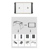 Maxbell Iron Grilling Table Top Board Picnic Furniture Parts Portable Sturdy