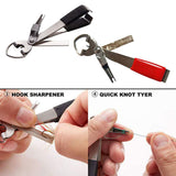 Maxbell 4 in 1 Quick Knot Tying Tool Tool Line Cutter for River Beginners Freshwater Black