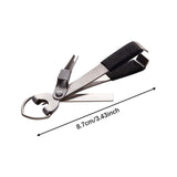 Maxbell 4 in 1 Quick Knot Tying Tool Tool Line Cutter for River Beginners Freshwater Black