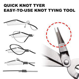 Maxbell 4 in 1 Knot Tying Tool Accessories Line Cutter for Freshwater Lake Beginners Black