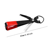 Maxbell 4 in 1 Knot Tying Tool Accessories Line Cutter for Freshwater Lake Beginners Red