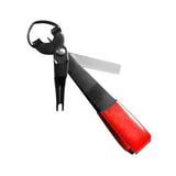 Maxbell 4 in 1 Knot Tying Tool Accessories Line Cutter for Freshwater Lake Beginners Red
