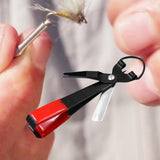 Maxbell 4 in 1 Knot Tying Tool Accessories Line Cutter for Freshwater Lake Beginners Red
