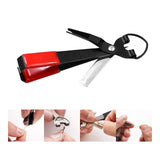 Maxbell 4 in 1 Knot Tying Tool Accessories Line Cutter for Freshwater Lake Beginners Red
