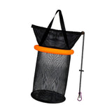 Maxbell Float Fishing Net Nylon Net Mesh Quick Dry Folding Sturdy Fish Net Bucket orange