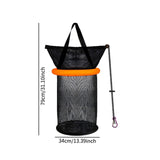 Maxbell Float Fishing Net Nylon Net Mesh Quick Dry Folding Sturdy Fish Net Bucket orange