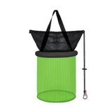 Maxbell Float Fishing Net Nylon Net Mesh Quick Dry Folding Sturdy Fish Net Bucket green