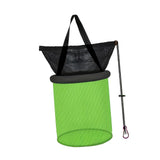 Maxbell Float Fishing Net Nylon Net Mesh Quick Dry Folding Sturdy Fish Net Bucket green