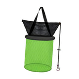 Maxbell Float Fishing Net Nylon Net Mesh Quick Dry Folding Sturdy Fish Net Bucket green