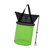 Maxbell Float Fishing Net Nylon Net Mesh Quick Dry Folding Sturdy Fish Net Bucket green