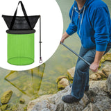 Maxbell Float Fishing Net Nylon Net Mesh Quick Dry Folding Sturdy Fish Net Bucket green