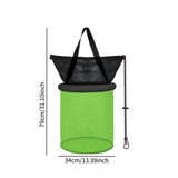 Maxbell Float Fishing Net Nylon Net Mesh Quick Dry Folding Sturdy Fish Net Bucket green