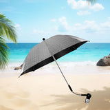 Maxbell Stroller Parasol Convenient Sun Protection for Trolley Beach Chair Pushchair Gray