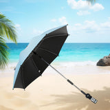 Maxbell Stroller Parasol Convenient Sun Protection for Trolley Beach Chair Pushchair Light Blue