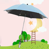 Maxbell Stroller Parasol Convenient Sun Protection for Trolley Beach Chair Pushchair Light Blue