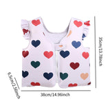 Maxbell Kids Swim Vest Kids Swimming Aid Float Vest for Age 3-6 Rafting Water Sports heart pattern