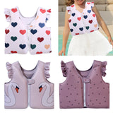 Maxbell Kids Swim Vest Kids Swimming Aid Float Vest for Age 3-6 Rafting Water Sports heart pattern