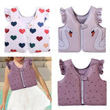 Maxbell Kids Swim Vest Kids Swimming Aid Float Vest for Age 3-6 Rafting Water Sports heart pattern