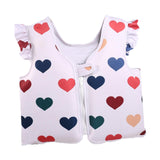 Maxbell Kids Swim Vest Kids Swimming Aid Float Vest for Age 3-6 Rafting Water Sports heart pattern