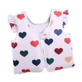 Maxbell Kids Swim Vest Kids Swimming Aid Float Vest for Age 3-6 Rafting Water Sports heart pattern