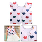 Maxbell Kids Swim Vest Kids Swimming Aid Float Vest for Age 3-6 Rafting Water Sports heart pattern