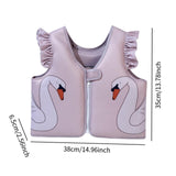 Maxbell Kids Swim Vest Kids Swimming Aid Float Vest for Age 3-6 Rafting Water Sports swan pattern