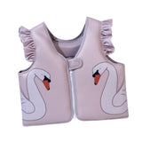 Maxbell Kids Swim Vest Kids Swimming Aid Float Vest for Age 3-6 Rafting Water Sports swan pattern