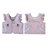 Maxbell Kids Swim Vest Kids Swimming Aid Float Vest for Age 3-6 Rafting Water Sports swan pattern