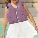 Maxbell Kids Swim Vest Kids Swimming Aid Float Vest for Age 3-6 Rafting Water Sports cherry pattern