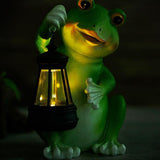 Maxbell Outdoor Figurine Lantern Lawn Home Decoration Garden Solar Frog Statue Light