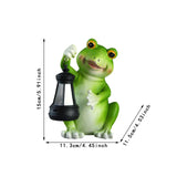 Maxbell Outdoor Figurine Lantern Lawn Home Decoration Garden Solar Frog Statue Light