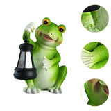 Maxbell Outdoor Figurine Lantern Lawn Home Decoration Garden Solar Frog Statue Light