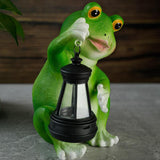 Maxbell Outdoor Figurine Lantern Lawn Home Decoration Garden Solar Frog Statue Light