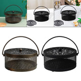 Maxbell Home Coil Holder with Handle Round with Lid Stand for Indoor Travel Home Bronze