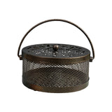 Maxbell Home Coil Holder with Handle Round with Lid Stand for Indoor Travel Home Bronze