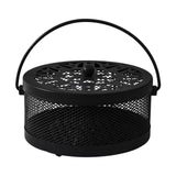 Maxbell Home Coil Holder with Handle Round with Lid Stand for Indoor Travel Home Black