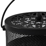 Maxbell Home Coil Holder with Handle Round with Lid Stand for Indoor Travel Home Black