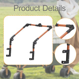 Maxbell Trolley Handle Detachable Easy to Install Foldable Folding Wagon Push Handle Brown