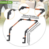 Maxbell Trolley Handle Detachable Easy to Install Foldable Folding Wagon Push Handle Brown