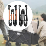 Maxbell Trolley Handle Detachable Easy to Install Foldable Folding Wagon Push Handle Brown
