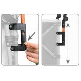 Maxbell Trolley Handle Detachable Easy to Install Foldable Folding Wagon Push Handle Brown