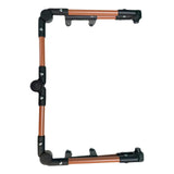 Maxbell Trolley Handle Detachable Easy to Install Foldable Folding Wagon Push Handle Brown