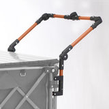 Maxbell Trolley Handle Detachable Easy to Install Foldable Folding Wagon Push Handle Brown